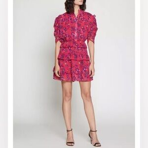 Walter Baker Resse Dress Vibrant Floral Mini Size 8